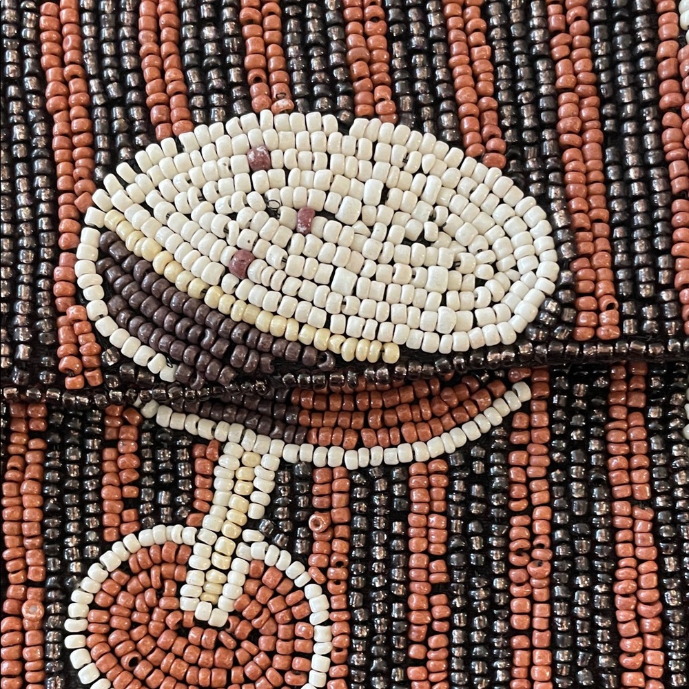 Viral Beaded Cocktail Design Clutch and Wallet Set with key chain - Picture 4 of 15